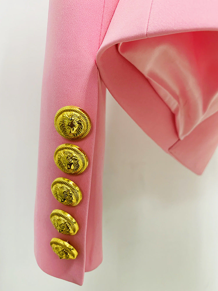 Greta Pink Single Button Blazer