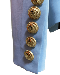 Betty Light Blue Double Breasted Blazer - ALLARA