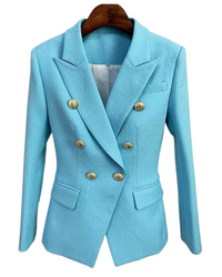 Brandy Blue Double Breasted Blazer - ALLARA