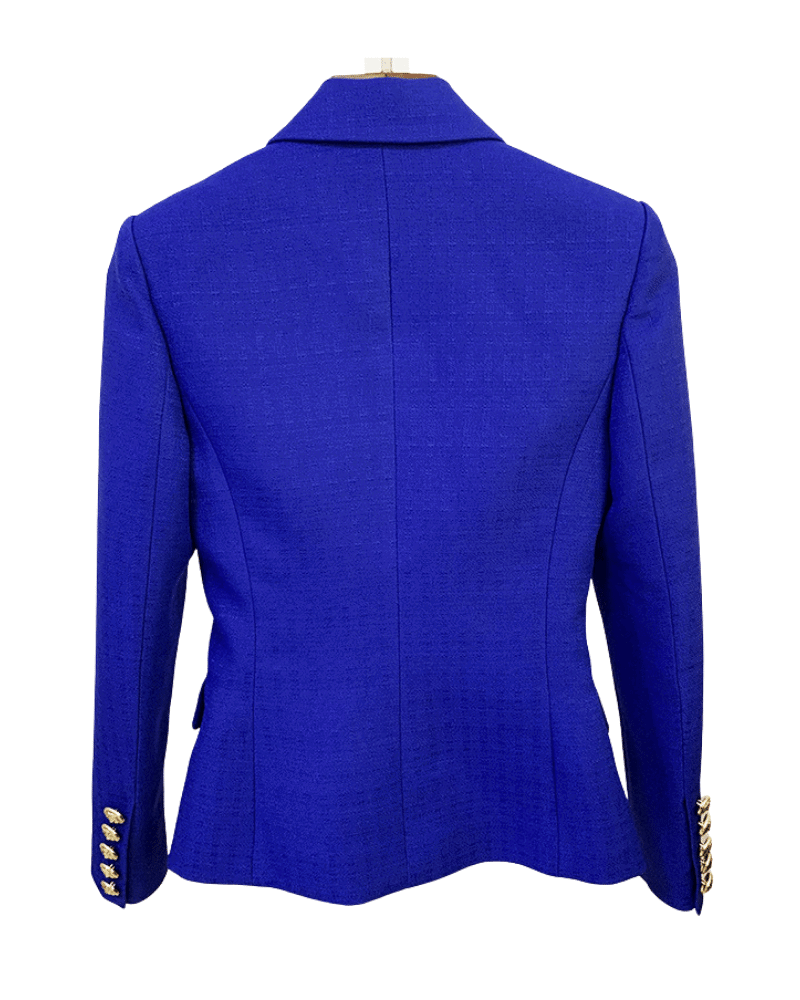 Eliza Royal Blue Double Breasted Blazer - ALLARA