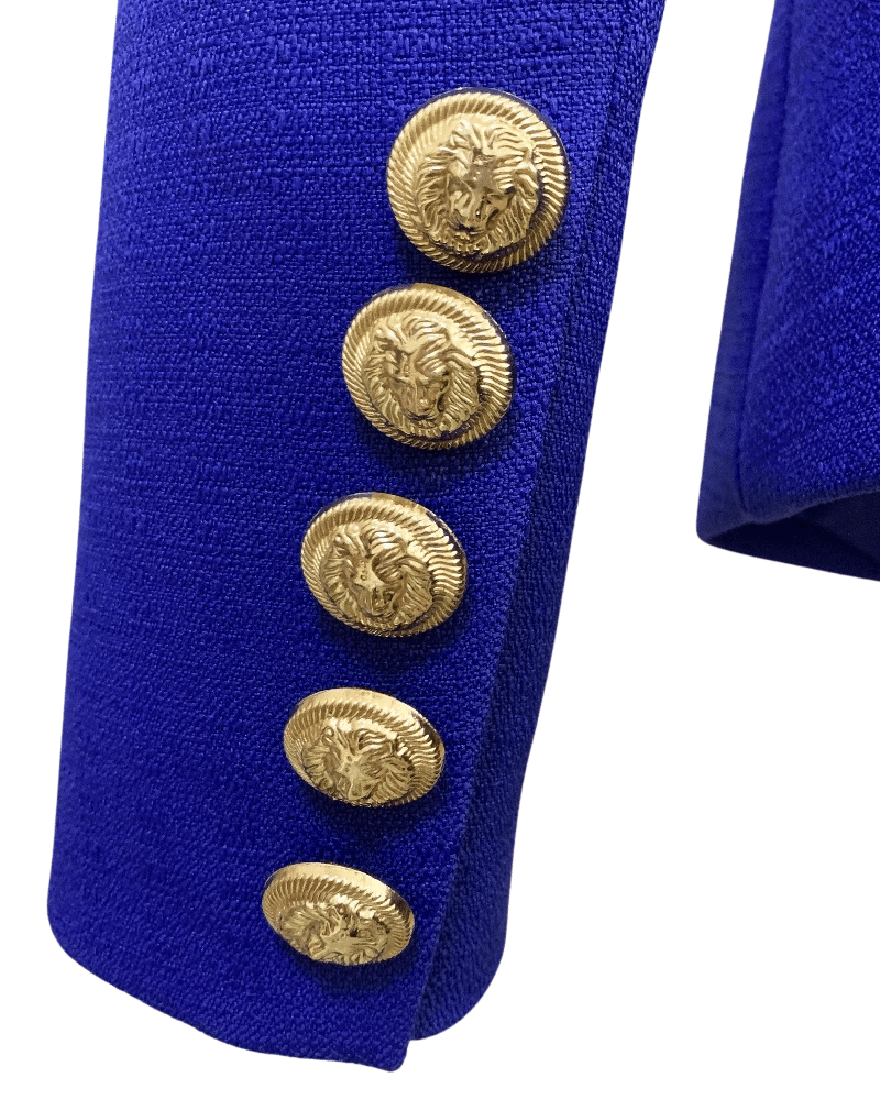 Eliza Royal Blue Double Breasted Blazer - ALLARA