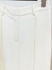 Fleur White Heart Cut Out Blazer & Pant Two Piece Set - ALLARA