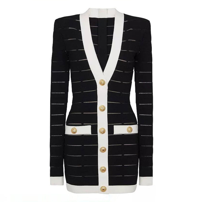 Jordan Contrast Trim Mini Dress - ALLARA
