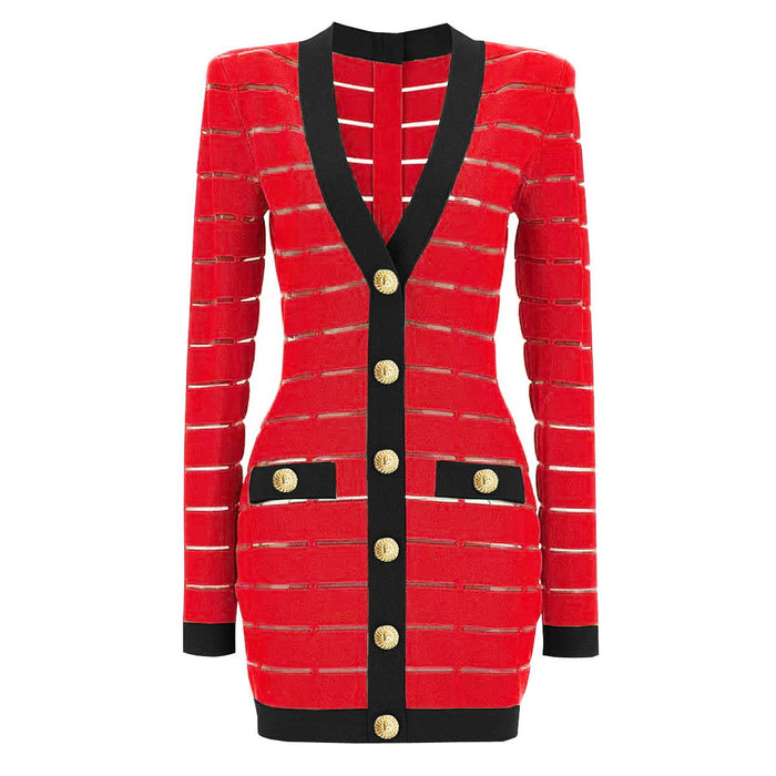 Jordan Contrast Trim Mini Dress - ALLARA