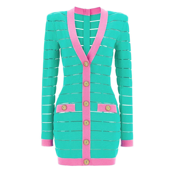 Jordan Contrast Trim Mini Dress - ALLARA