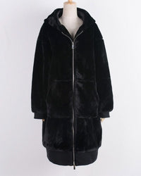 OSLO Grey Oversized Faux Fur Coat - ALLARA