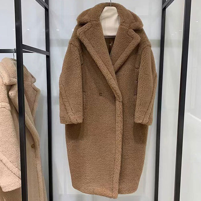 PRAGUE Brown Faux Fur Teddy Coat - ALLARA