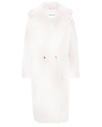PRAGUE Ivory Faux Fur Teddy Coat - ALLARA