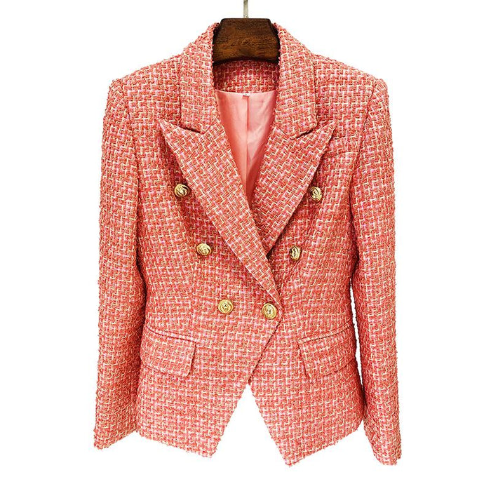 Viviana Coral Tweed Blazer - ALLARA