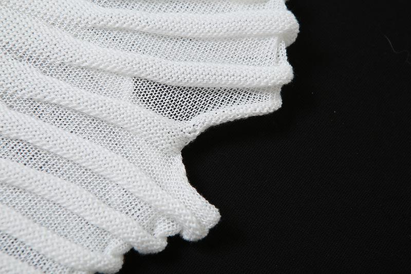 Jessenia White Ruched Long Knit Dress