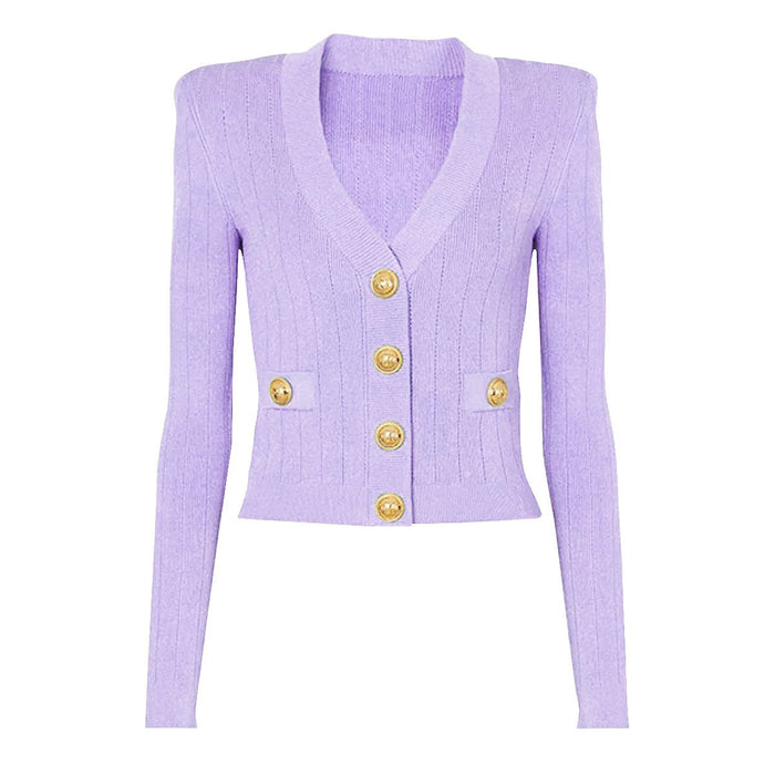 Amara Purple Knit Cardigan