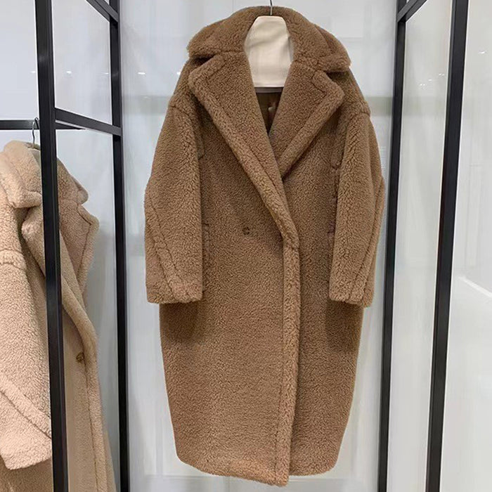PRAGUE Brown Faux Fur Teddy Coat
