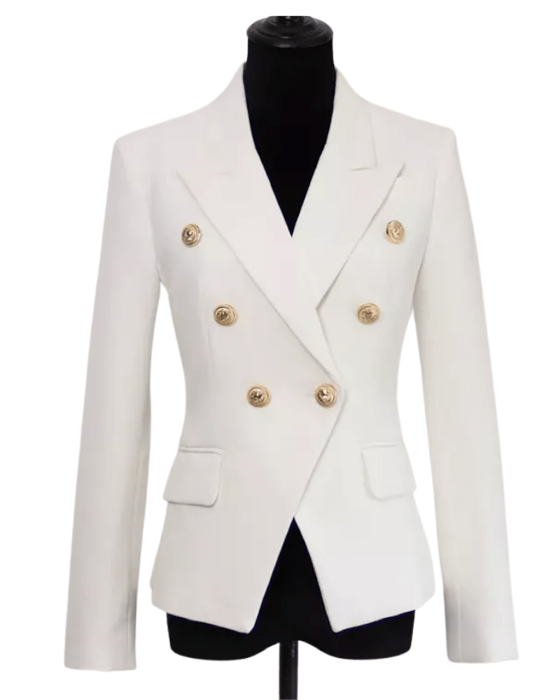 Tanya White Double Breasted Blazer