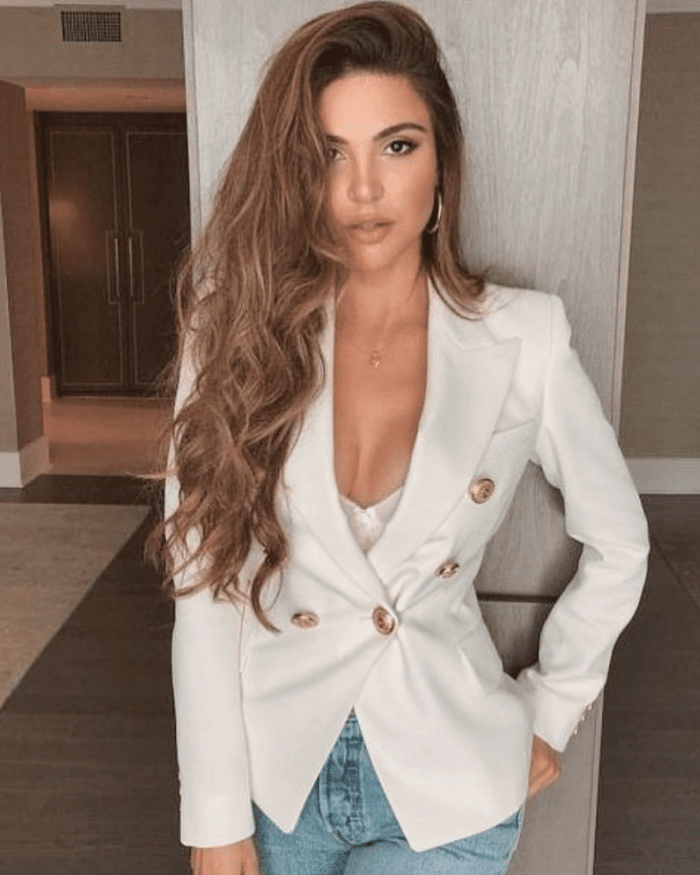 Tanya White Double Breasted Blazer