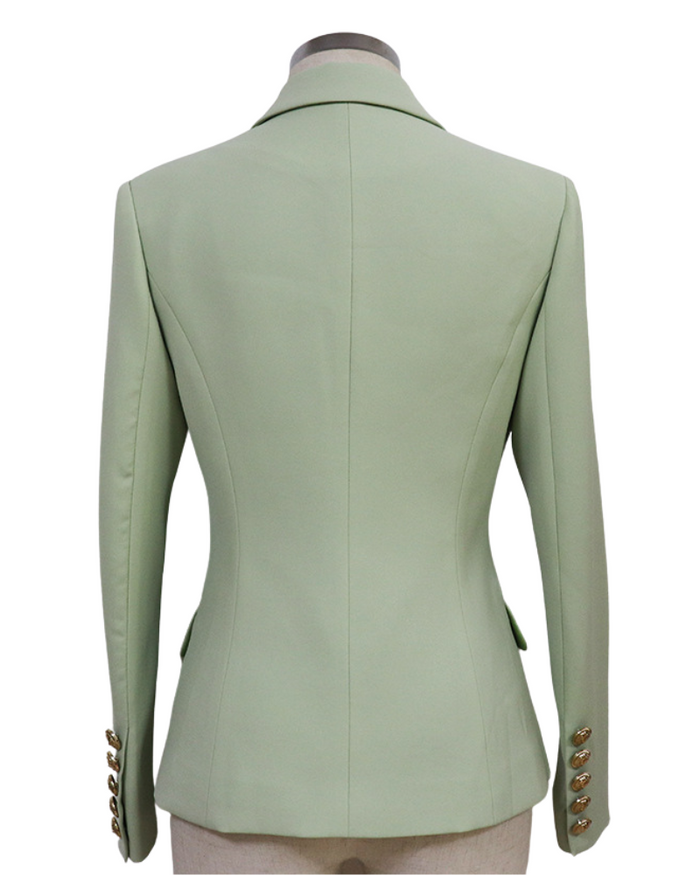 Jodie Light Green Double Breasted Blazer