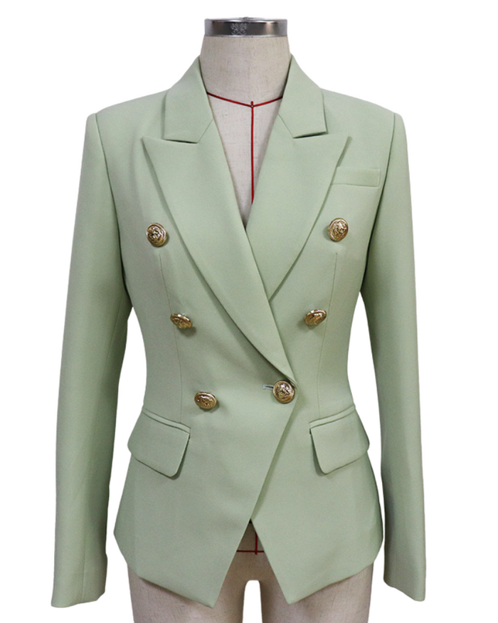 Jodie Light Green Double Breasted Blazer