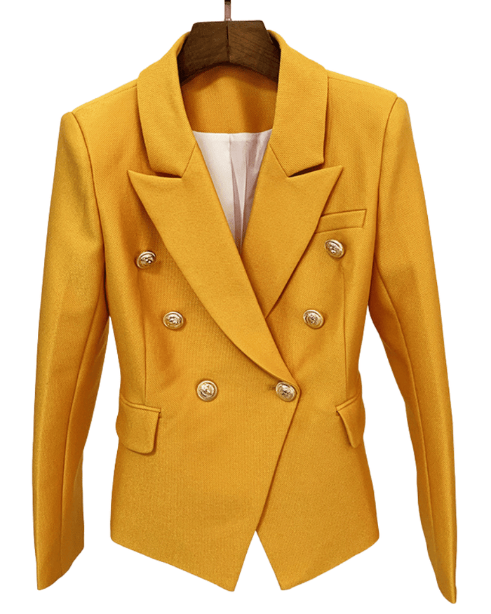 Get ALLARA's Carmen Mustard Yellow Blazer - The Best Women's Fashion at www.shopallara.com
