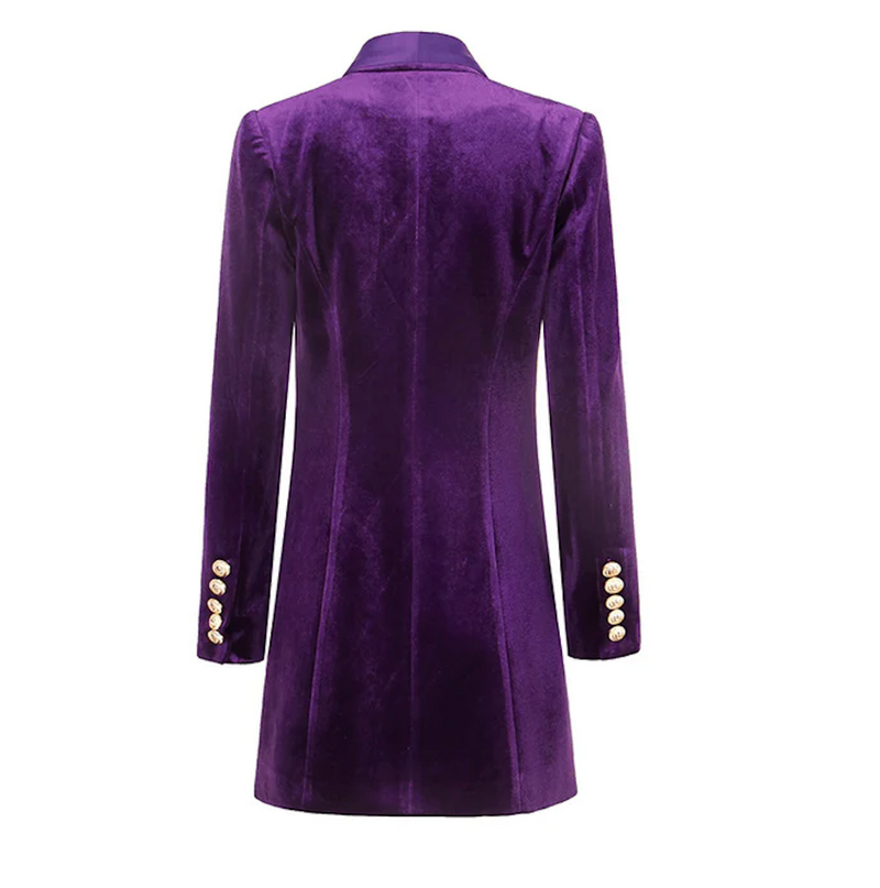 Shop the Blair Purple Velvet Blazer Dress at www.shopallara.com