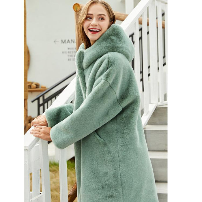 Anchorage Faux Fur Hooded Long Coat