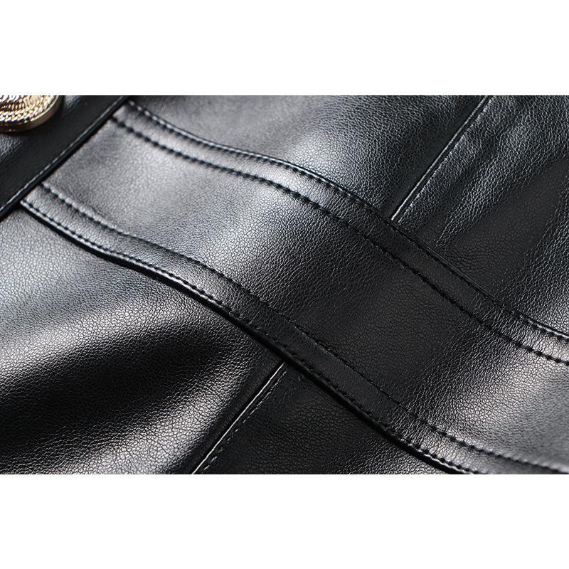 Giselle Black High Waisted Faux Leather Mini Skirt