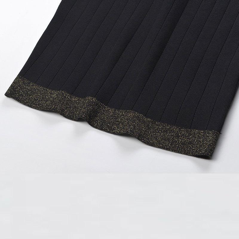 Eloise Black Knit Crop Top