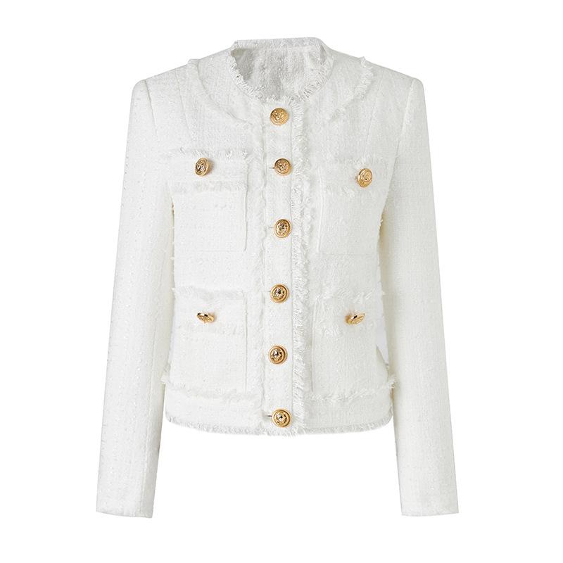 Clarissa White Tweed Jacket