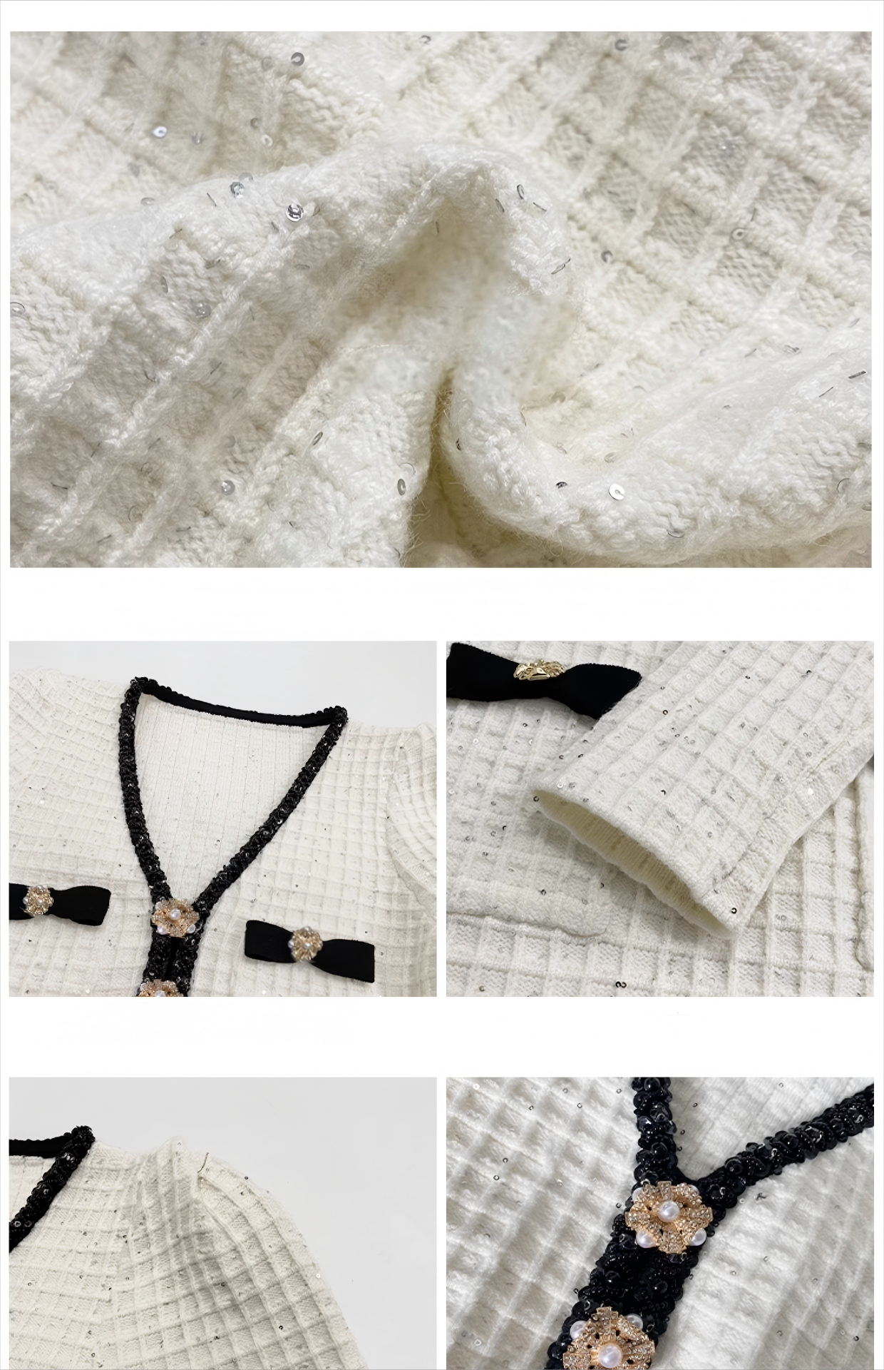 Vanessa Contrast Trim Knit Mini Dress