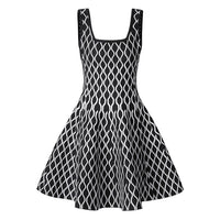 Becky Square Neck Knit Flare Mini Dress