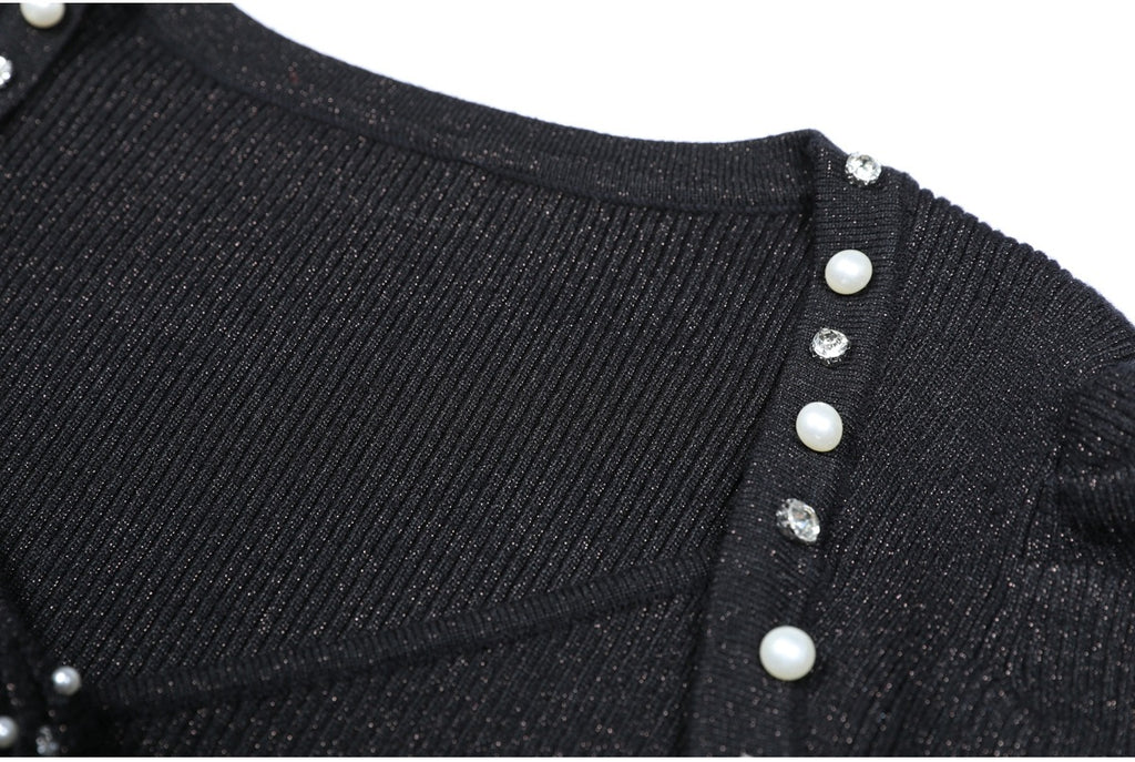 Madison Rose Embellished Knit Mini Dress