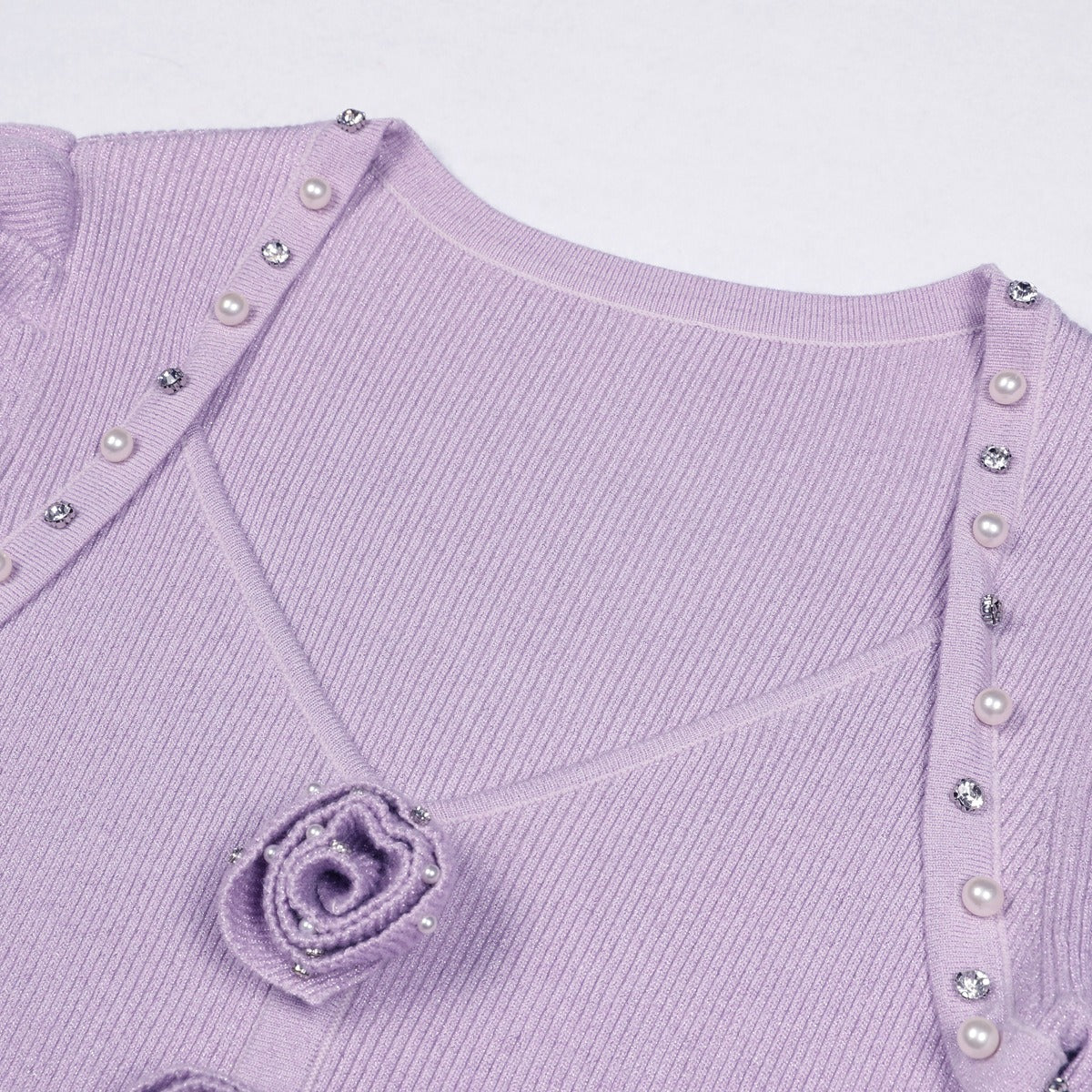 Madison Rose Embellished Knit Mini Dress