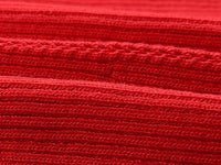 Adriana Button Up V Neck Red Knit Dress