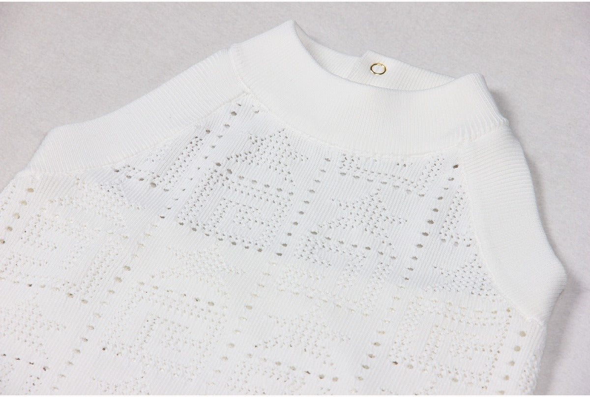 Ingrid Halter Neck Sleeveless Knit Midi Dress