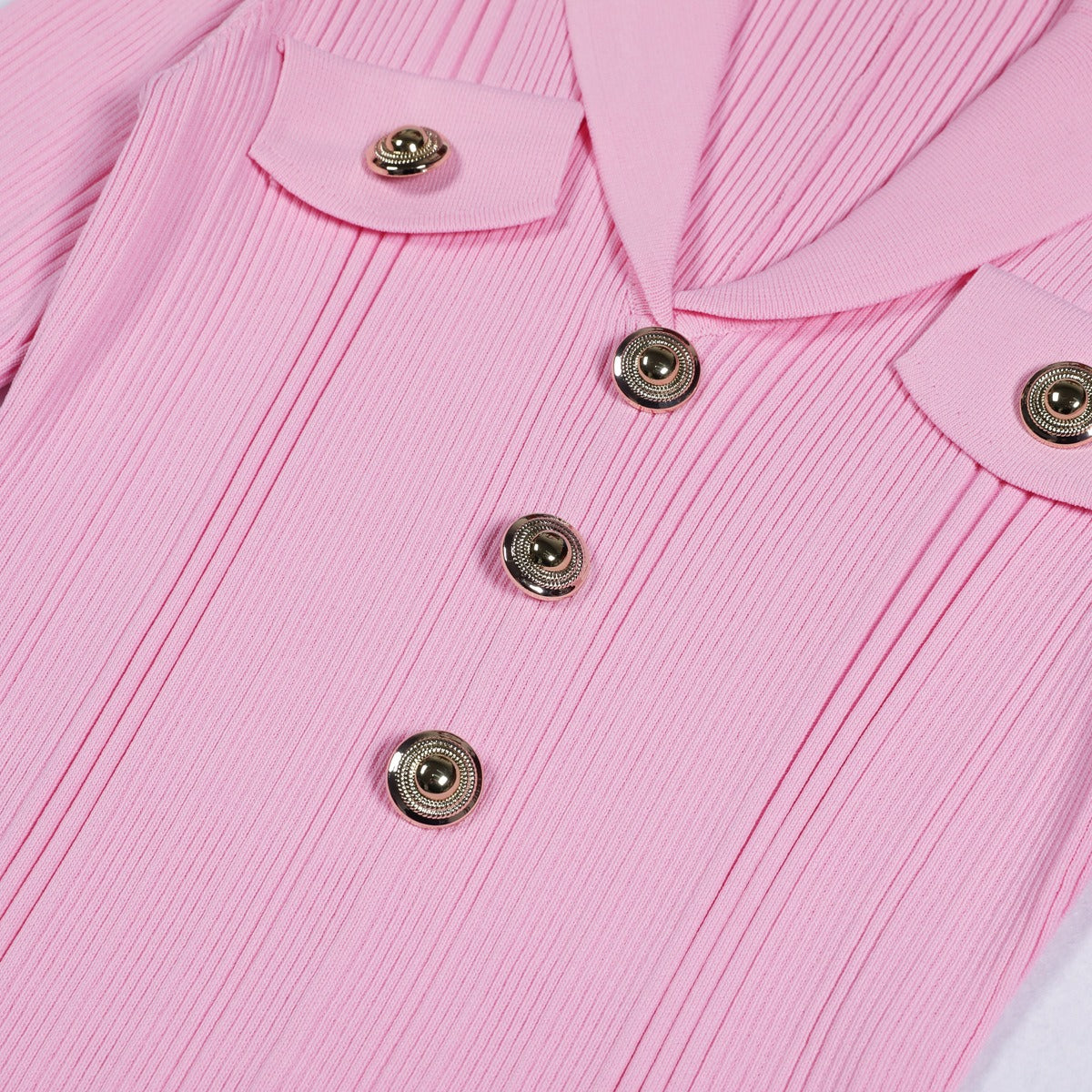 Lola V-Neck Knit Midi Dress with Flared Hem