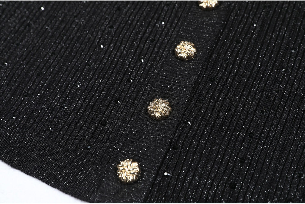 Padma Crystal Knit Cardigan Dress Two Piece Set