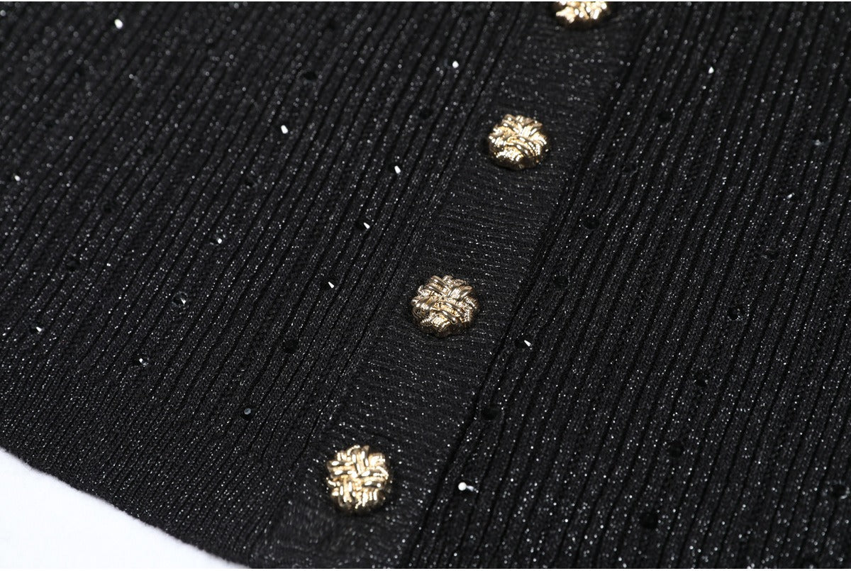 Padma Crystal Knit Cardigan Dress Two Piece Set