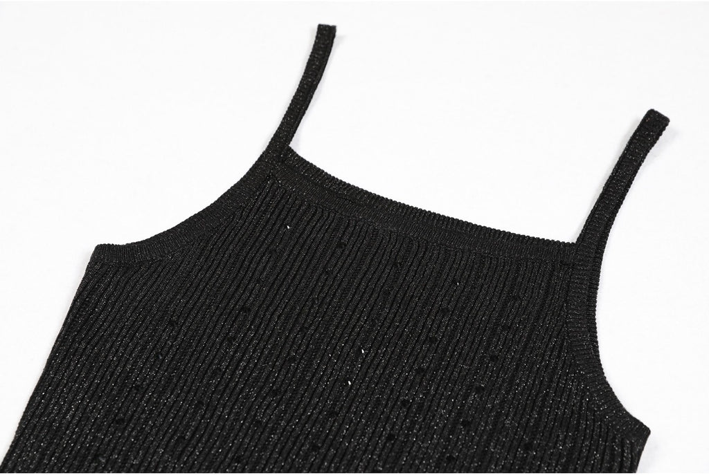 Padma Crystal Knit Cardigan Dress Two Piece Set