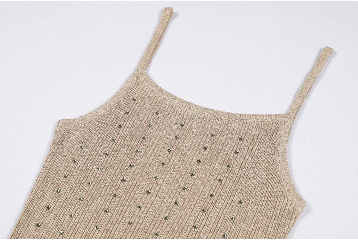 Padma Crystal Knit Cardigan Dress Two Piece Set