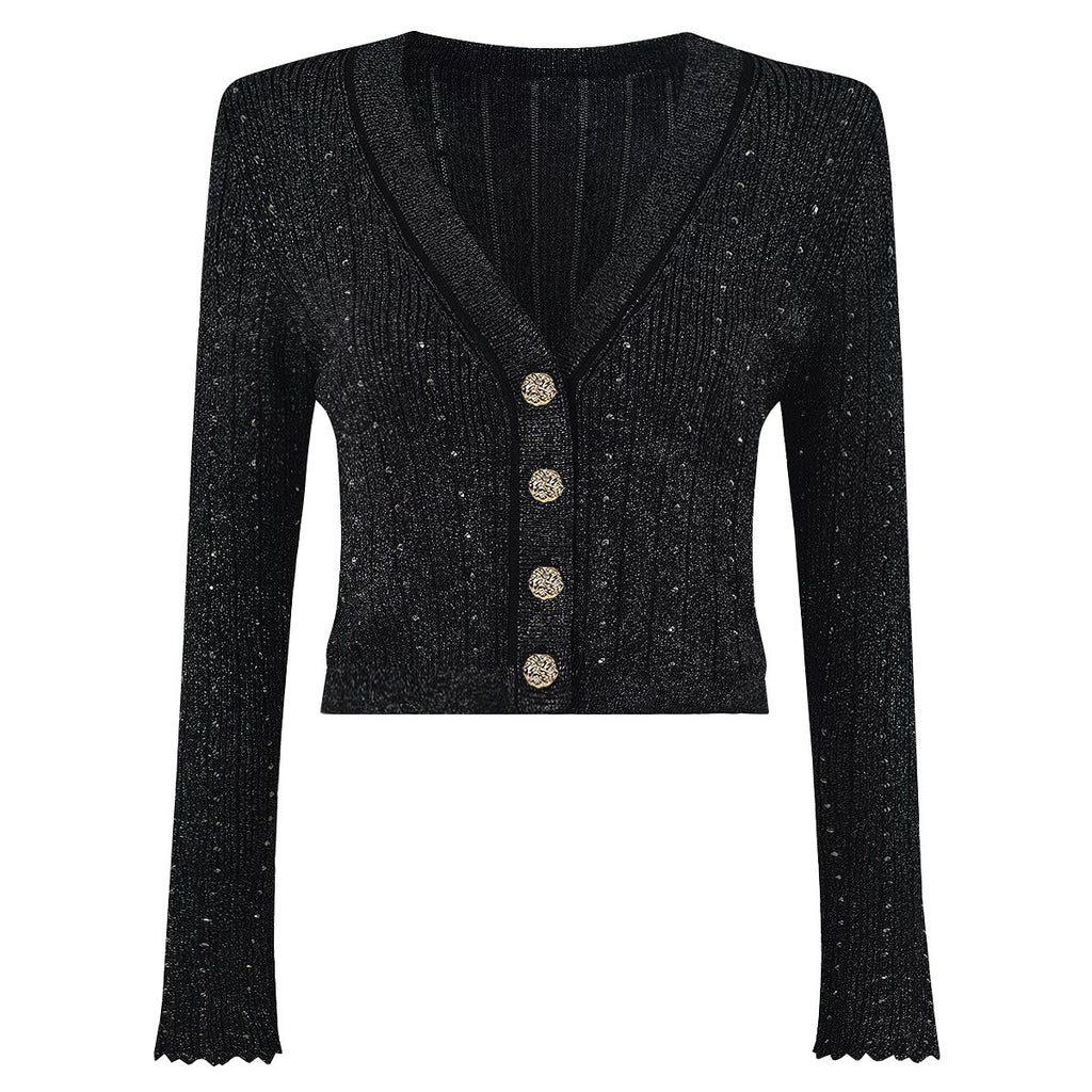 Padma Crystal Knit Cardigan Dress Two Piece Set