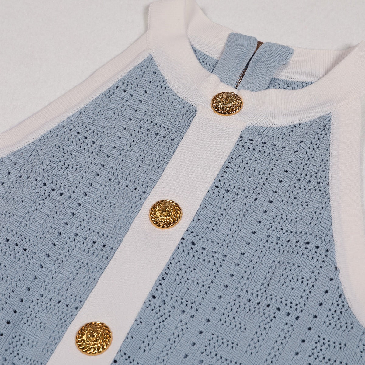 Clara Contrast Knit Skater Mini Dress