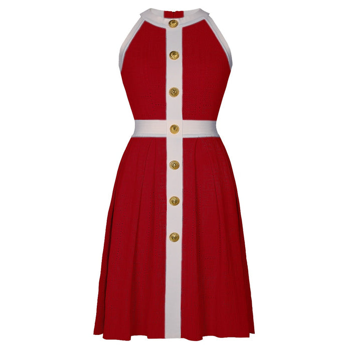 Clara Contrast Knit Skater Mini Dress