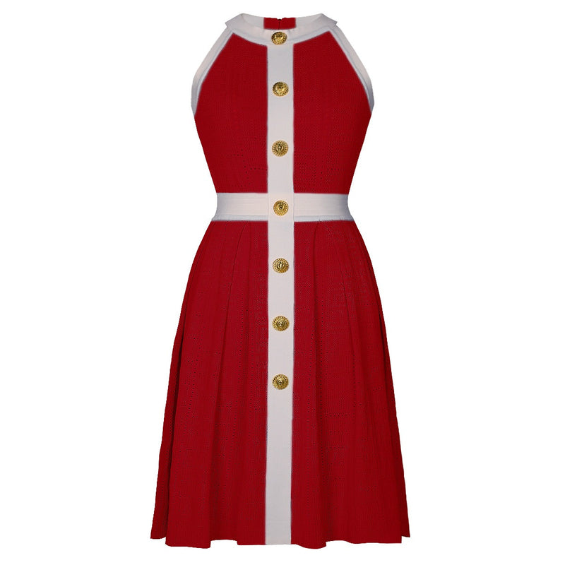 Clara Contrast Knit Skater Mini Dress
