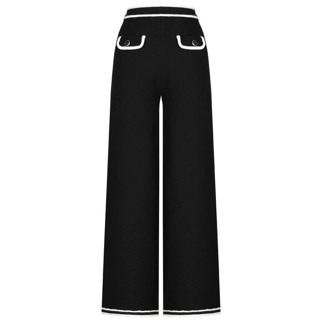 Genevieve Knit Cardigan and Wide-Leg Pant Set