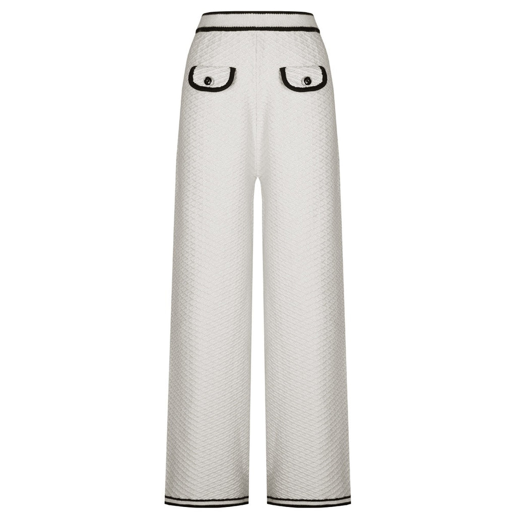 Genevieve Knit Cardigan and Wide-Leg Pant Set