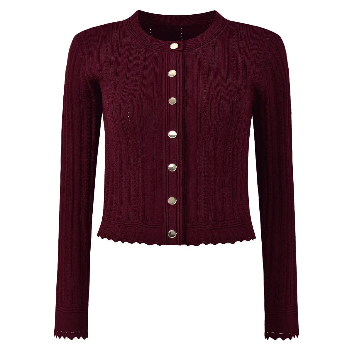 Valentina Burgundy Knit Cardigan, Top & Mini Skirt Set