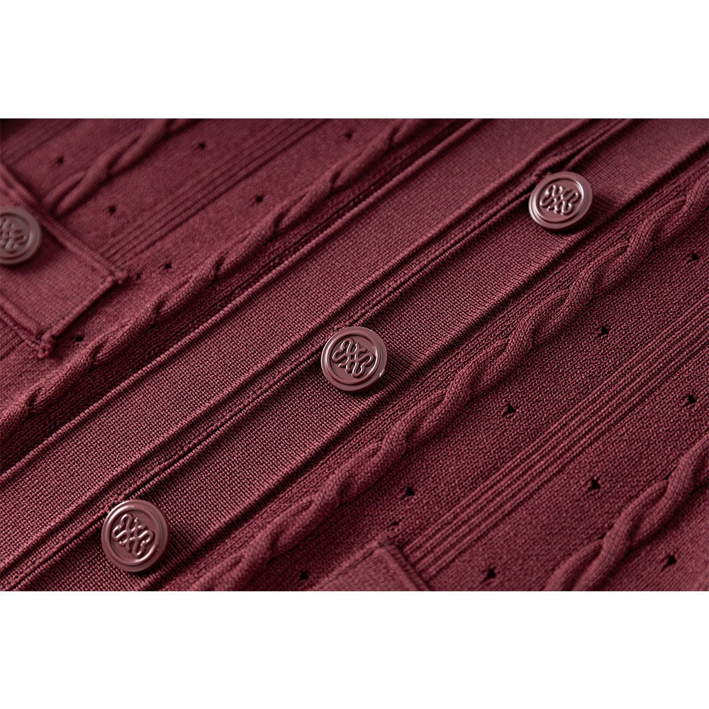 Kalista Jacquard Knit Midi Dress with Short Flared Sleeves