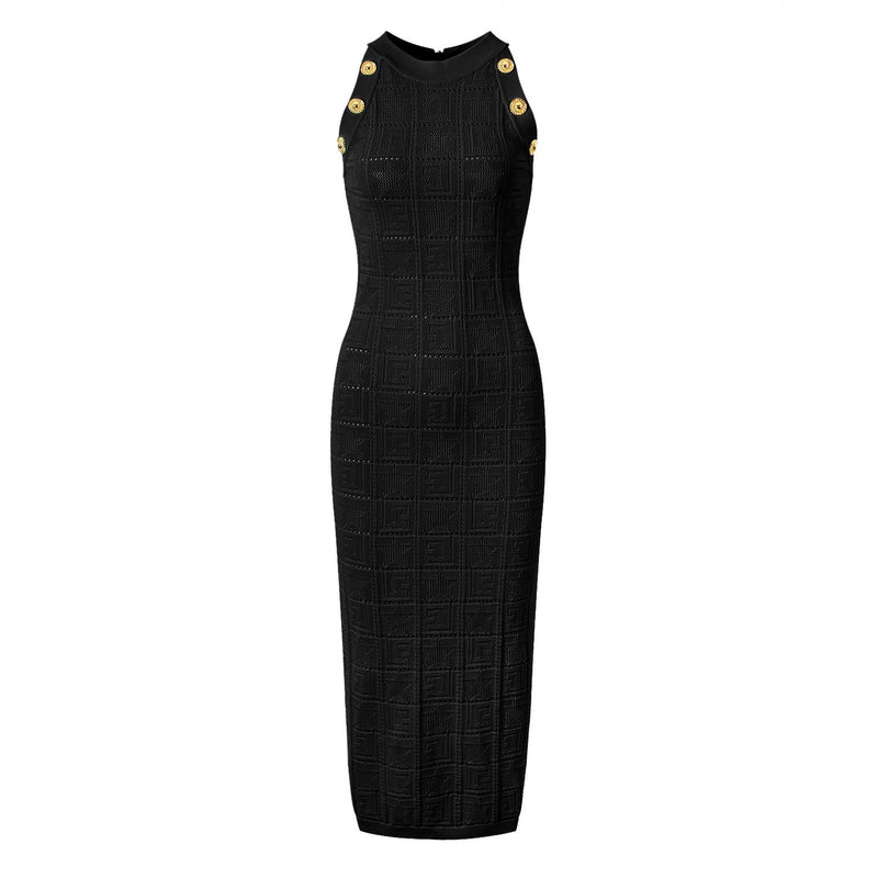 Ember Mesh Knit Midi Dress