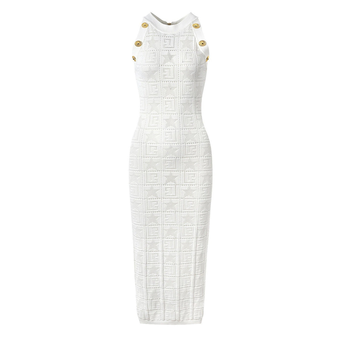 Ember Mesh Knit Midi Dress