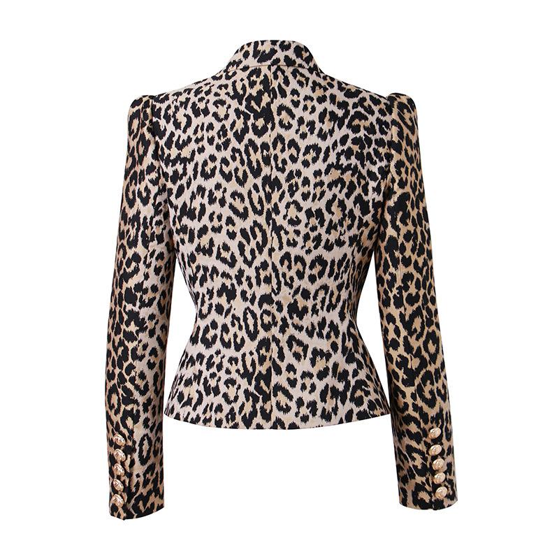 Adelina Leopard Print Blazer - ALLARA