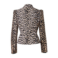 Adelina Leopard Print Blazer - ALLARA