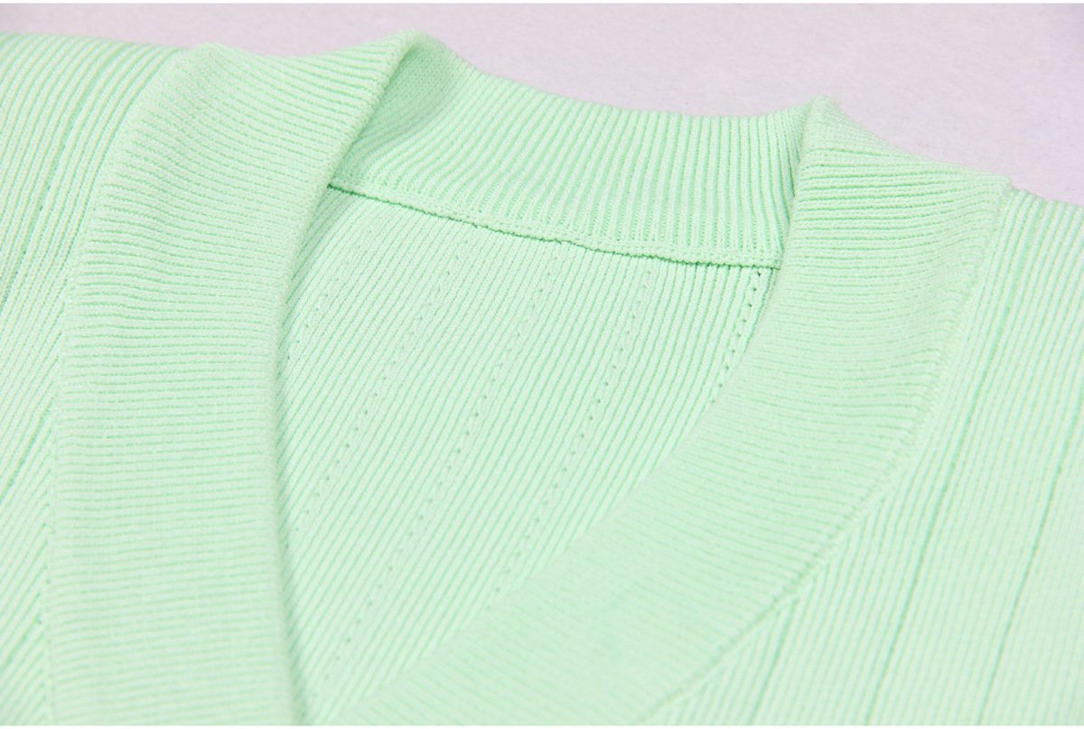 Amara Green Knit Cardigan - ALLARA